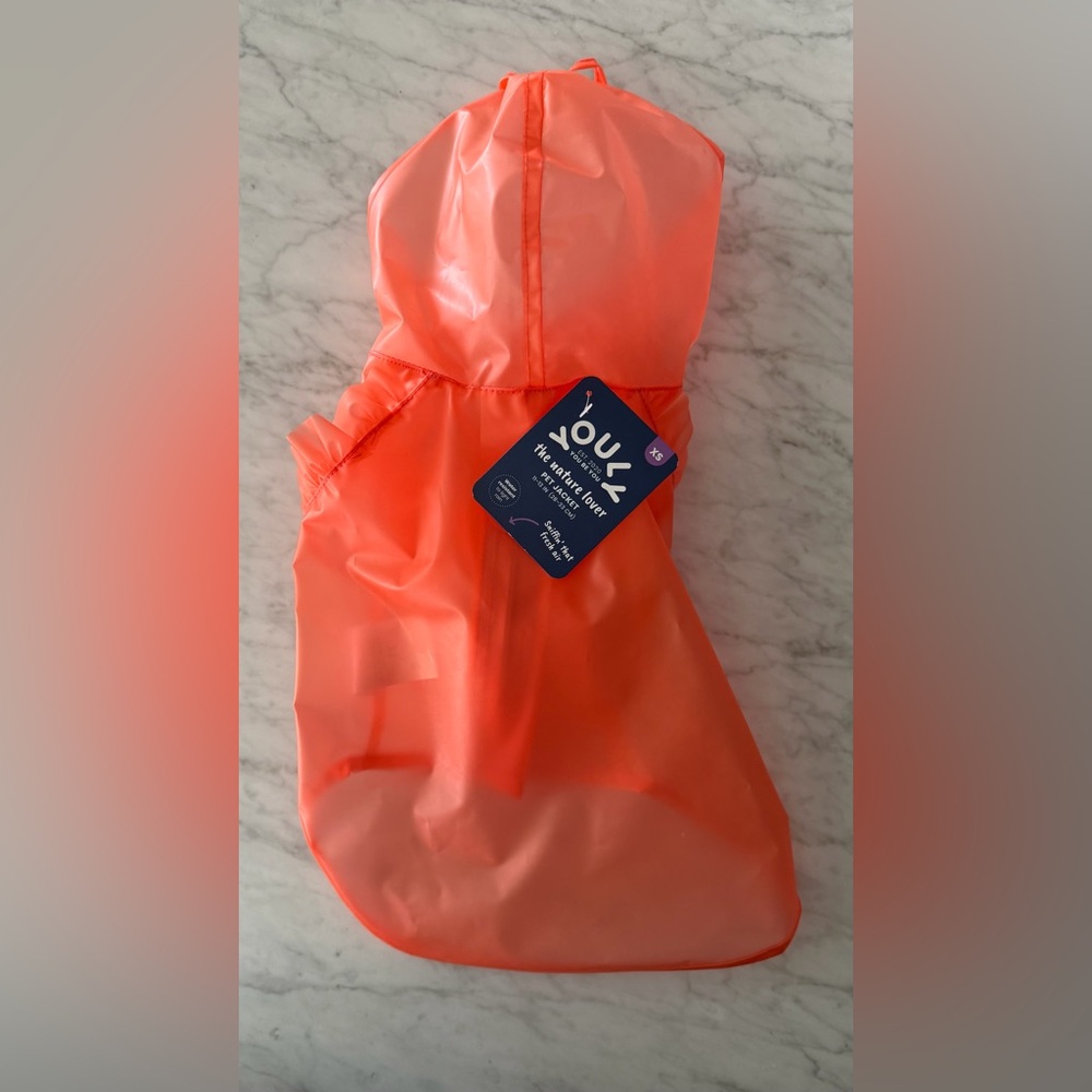 Orange Waterproof Dog Raincoat